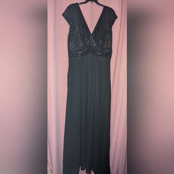 Sequin Chiffon Evening Dress 3x - Picture 6 of 15
